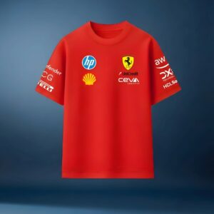 f1 ferrari red oversized t shirt (240 gsm).